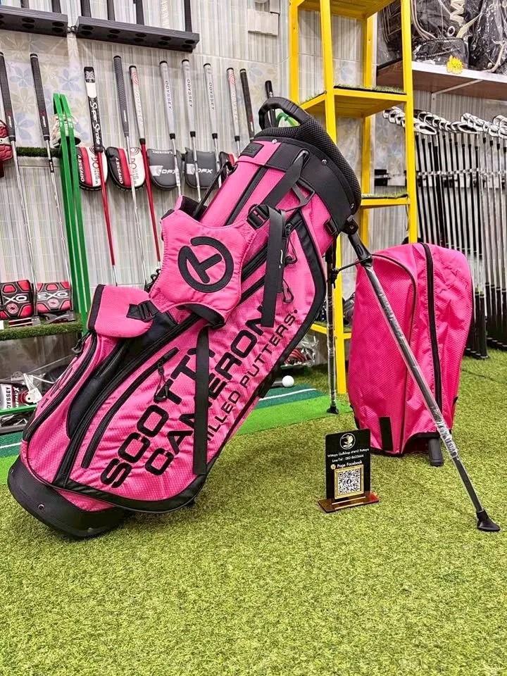 🔥🔥4,900 ฿🔥🔥ส่งฟรี🚗(ของใหม่) 💥ขายถุงกอล์ฟ Scotty Cameron Milled Putters Stand Bag สีชมพู หวานๆ