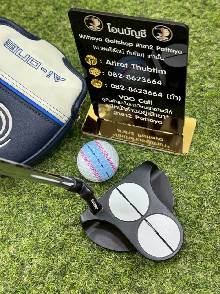 🔥🔥7,500 ฿🔥🔥(ยาว34นิ้ว) 📣ขาย Putter Odyssey Ai-ONE 2-BALL CH (Crank Hosel) 👉ก้าน Stroke Lab