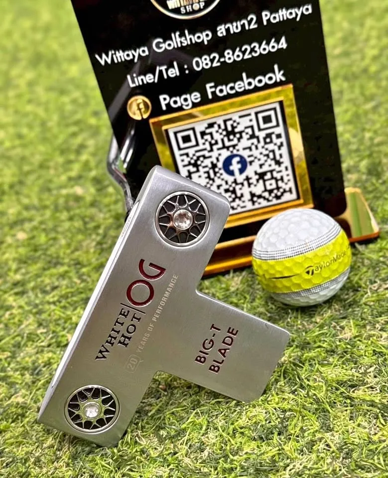 🔥🔥5,900 B🔥🔥👉ยาว34นิ้ว⛳️ 👉ขาย Odyssey White Hot OG Big‑T Blade 💥กริปเดิม ODYSSEY สภาพสวย👏🏻