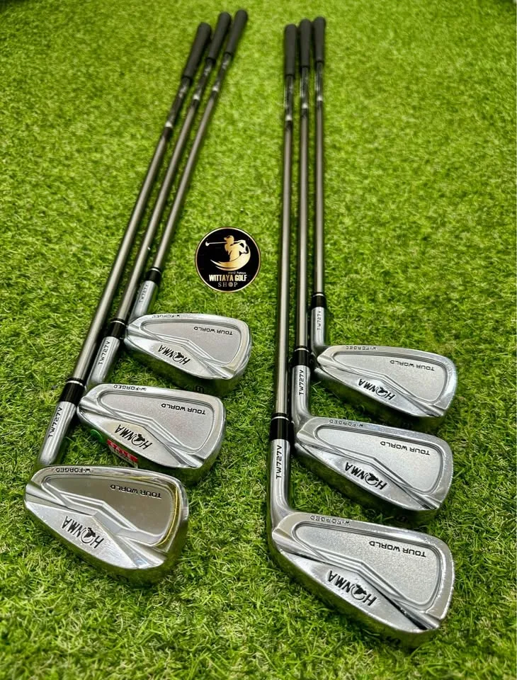 🔥🔥10,500 ฿🔥🔥 ชุดนิยมตีมัน คุมง่าย 🏌️‍♂️ขายชุดเหล็ก Honma Tour World TW727V (Forged)FlexS